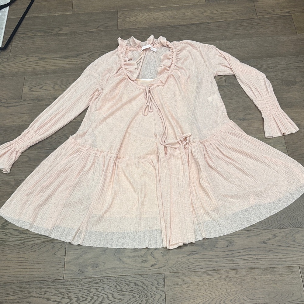 See By Chloe Blush Ruffle Dress